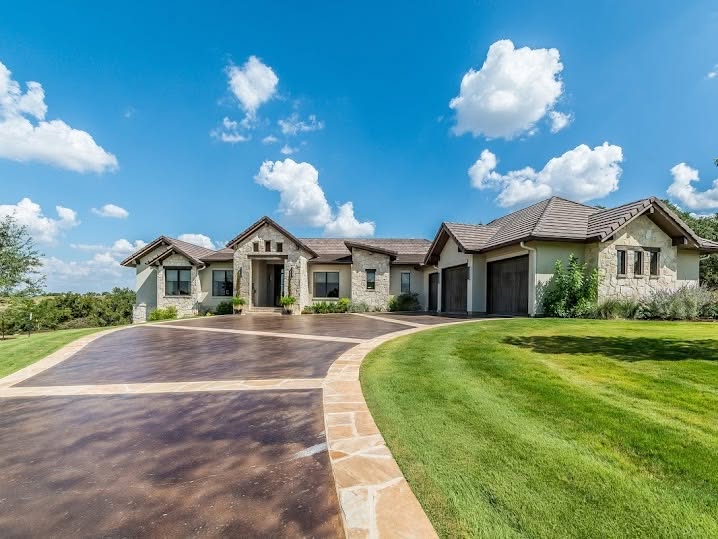 Stone & stucco estate exterior